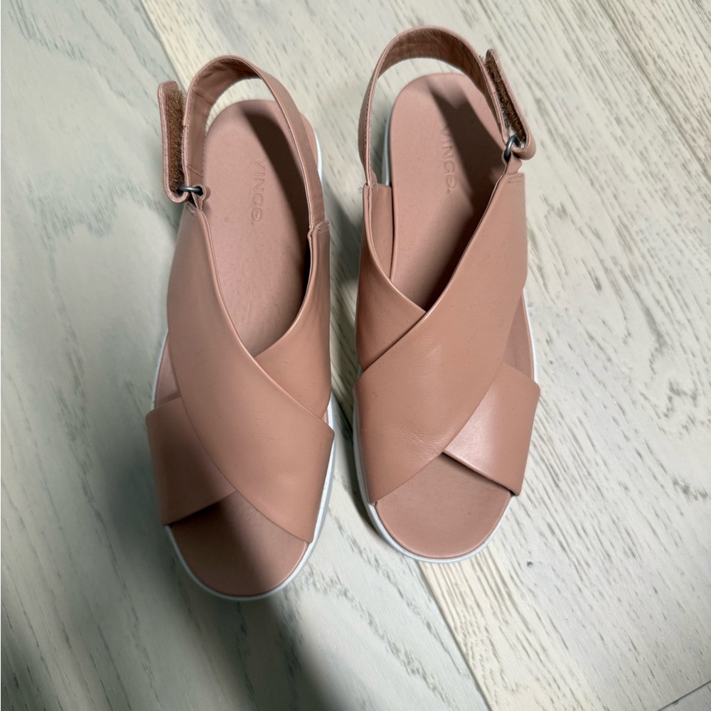 VINCE Platform Women's Blush Sandals
